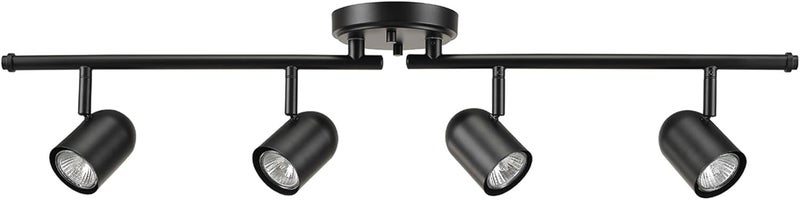 Globe Electric 60029 Roland 4-Light Foldable Track Lighting, Matte Black, Bulb Not Included - Image 1